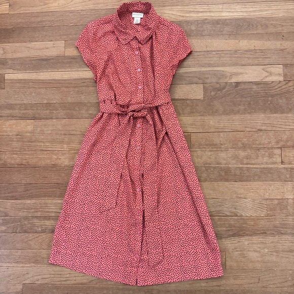 Motherhood Maternity Dresses & Skirts - Motherhood Maternity Women's Pink Polka Dot Knee Length Shirt Dress - Sz S
 b91